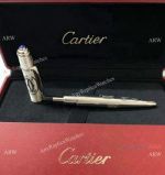 Replica Cartier Diabolo Silver Ballpoint Pen - Cartier LOGO